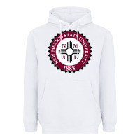 White nmsu seal Heavyweight Hoodie - artisFamous