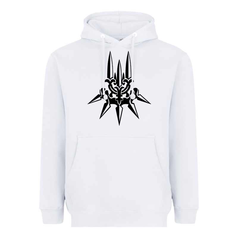 Yorha White Insignia Heavyweight Hoodie by artisFamous | Teevron