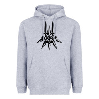 Heather Grey yorha white insignia Heavyweight Hoodie - artisFamous
