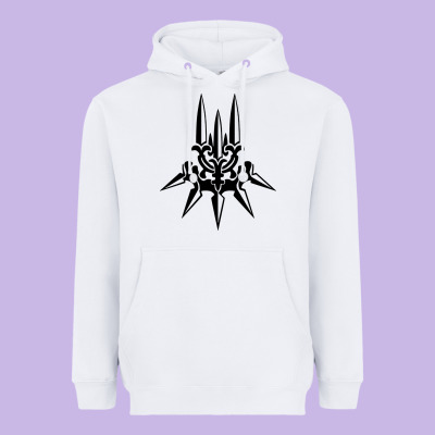 Yorha White Insignia Heavyweight Hoodie Designed By Artisfamous