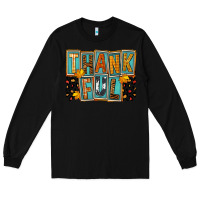 Black thankful Long Sleeve Tee - FaDigitalArtStudio