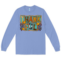 Colony Blue thankful Long Sleeve Tee - FaDigitalArtStudio