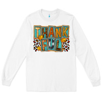 White thankful Long Sleeve Tee - FaDigitalArtStudio