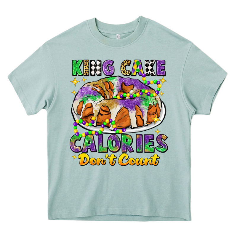 King Cake Calories Dont Count Mardi Gras Heavy Core Tee by CowGirlArtShop | Teevron
