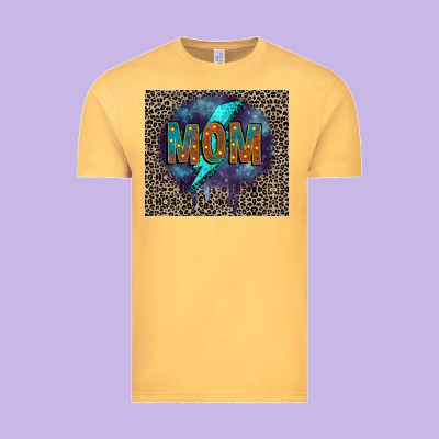 Leopard Mom Vintage Tee Designed By Fadigitalartstudio