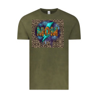 Vintage Olive Leopard mom Vintage Tee - FaDigitalArtStudio