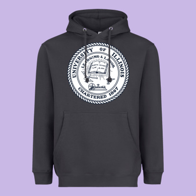 University Of Illinois Heavyweight Hoodie Designed By Artisfamous
