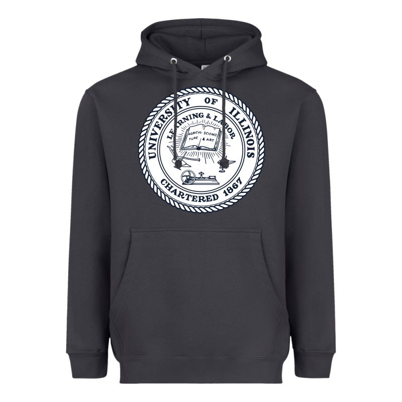 University Of Illinois Heavyweight Hoodie by artisFamous | Teevron