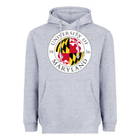Heather Grey university of maryland Heavyweight Hoodie - artisFamous