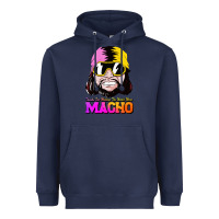 Navy randy wrestler Heavyweight Hoodie - artisFamous