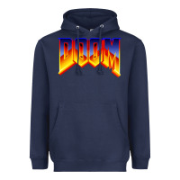 Navy doom video game Heavyweight Hoodie - artisFamous