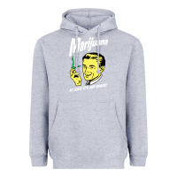 Heather Grey smoking marijuana Heavyweight Hoodie - artisFamous