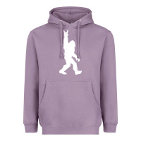 Lavender funny bigfoot rock and roll t shirt for sasquatch believers Heavyweight Hoodie - artisFamous