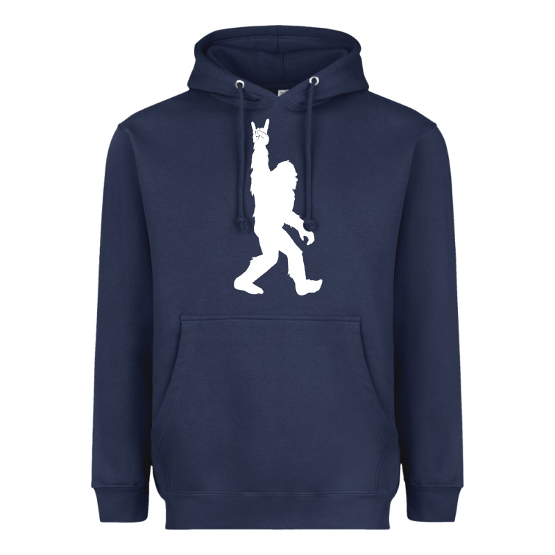 Funny Bigfoot Rock And Roll T Shirt For Sasquatch Believers Heavyweight Hoodie by artisFamous | Teevron