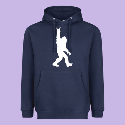 Funny Bigfoot Rock And Roll T Shirt For Sasquatch Believers Heavyweight Hoodie Designed By Artisfamous