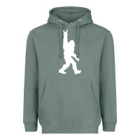 Sage funny bigfoot rock and roll t shirt for sasquatch believers Heavyweight Hoodie - artisFamous