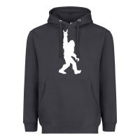 Smoke funny bigfoot rock and roll t shirt for sasquatch believers Heavyweight Hoodie - artisFamous