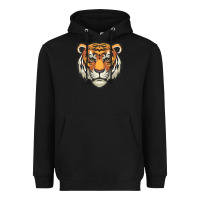 Black tiger vector face Heavyweight Hoodie - artisFamous