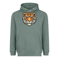 Sage tiger vector face Heavyweight Hoodie - artisFamous