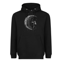 Black digging the moon Heavyweight Hoodie - artisFamous