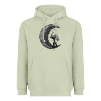 Matcha digging the moon Heavyweight Hoodie - artisFamous