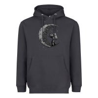 Smoke digging the moon Heavyweight Hoodie - artisFamous