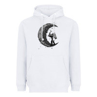 White digging the moon Heavyweight Hoodie - artisFamous