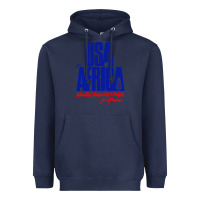 Navy USA Heavyweight Hoodie - artisFamous