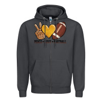 Smoke peace love football Zipper Hoodie - AdoDesignShop