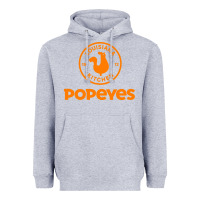 Heather Grey Resto Popeyes Art Heavyweight Hoodie - artisFamous