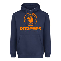 Navy Resto Popeyes Art Heavyweight Hoodie - artisFamous