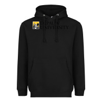 Black Depauw College Heavyweight Hoodie - artisFamous