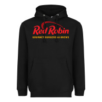 Black Resto Red Robin Heavyweight Hoodie - artisFamous