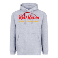 Heather Grey Resto Red Robin Heavyweight Hoodie - artisFamous