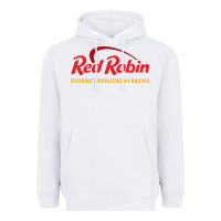 White Resto Red Robin Heavyweight Hoodie - artisFamous