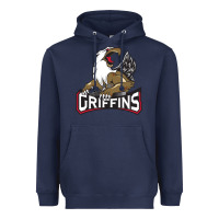 Navy The Griffins, Grand Rapids Heavyweight Hoodie - artisFamous