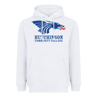 White Hutchinson Community College Heavyweight Hoodie - artisFamous