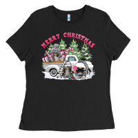 Black merry christmas gnomies Ladies Tee - FaDigitalArtStudio