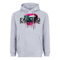 Heather Grey falling in reverse ban drock Heavyweight Hoodie - artisFamous