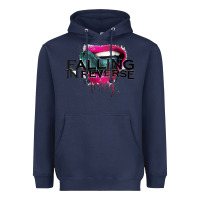 Navy falling in reverse ban drock Heavyweight Hoodie - artisFamous