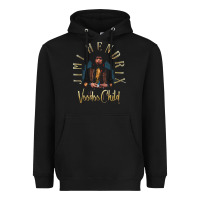 Black jimi hendrix Heavyweight Hoodie - artisFamous
