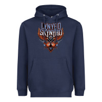 Navy linyrd skynyrd Heavyweight Hoodie - artisFamous