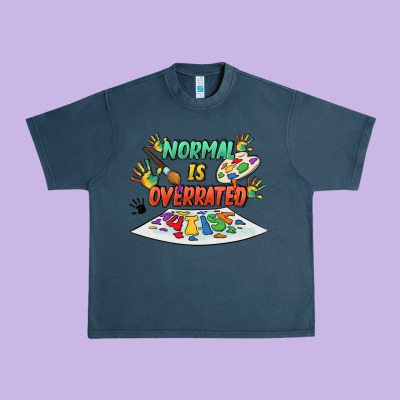 Normal Is Overrated Urban Heavy Tee Designed By Fadigitalartstudio