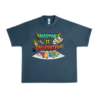 Midnight Navy Normal Is Overrated Urban Heavy Tee - FaDigitalArtStudio