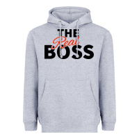 Heather Grey the real boss matching couple Heavyweight Hoodie - artisFamous