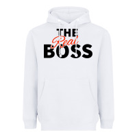 White the real boss matching couple Heavyweight Hoodie - artisFamous