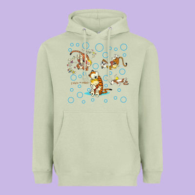 Calvin And Hobbes Heavyweight Hoodie Designed By Artisfamous