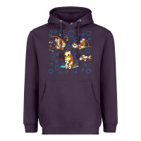 Plum calvin and hobbes Heavyweight Hoodie - artisFamous