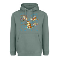 Sage calvin and hobbes Heavyweight Hoodie - artisFamous