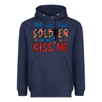 Navy welcome home soldier now kiss me Heavyweight Hoodie - JahusDesignShop